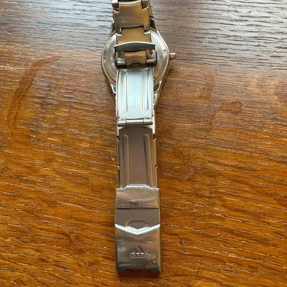 VTG Adidas Stainless Steel Watch‎ 10 ATM Y2K Sporty Needs Battery AS-20 Quartz